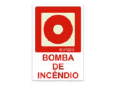 Sinalização Fotoluminescente Bomba de Incêndio